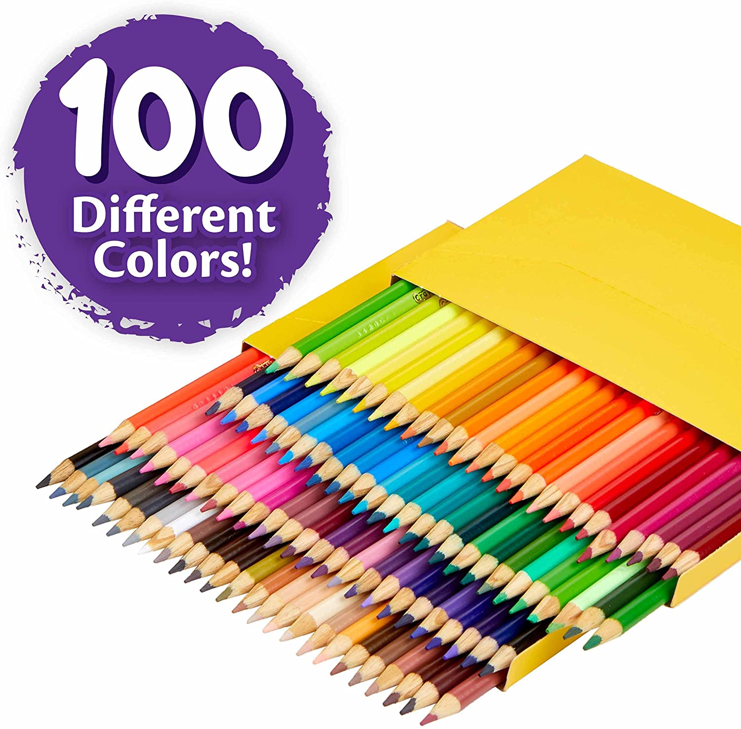  100 Colored Pencils (Set of 100) : Toys & Games