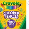 Crayola Colored Pencils Adult Coloring Set, 100 Count
