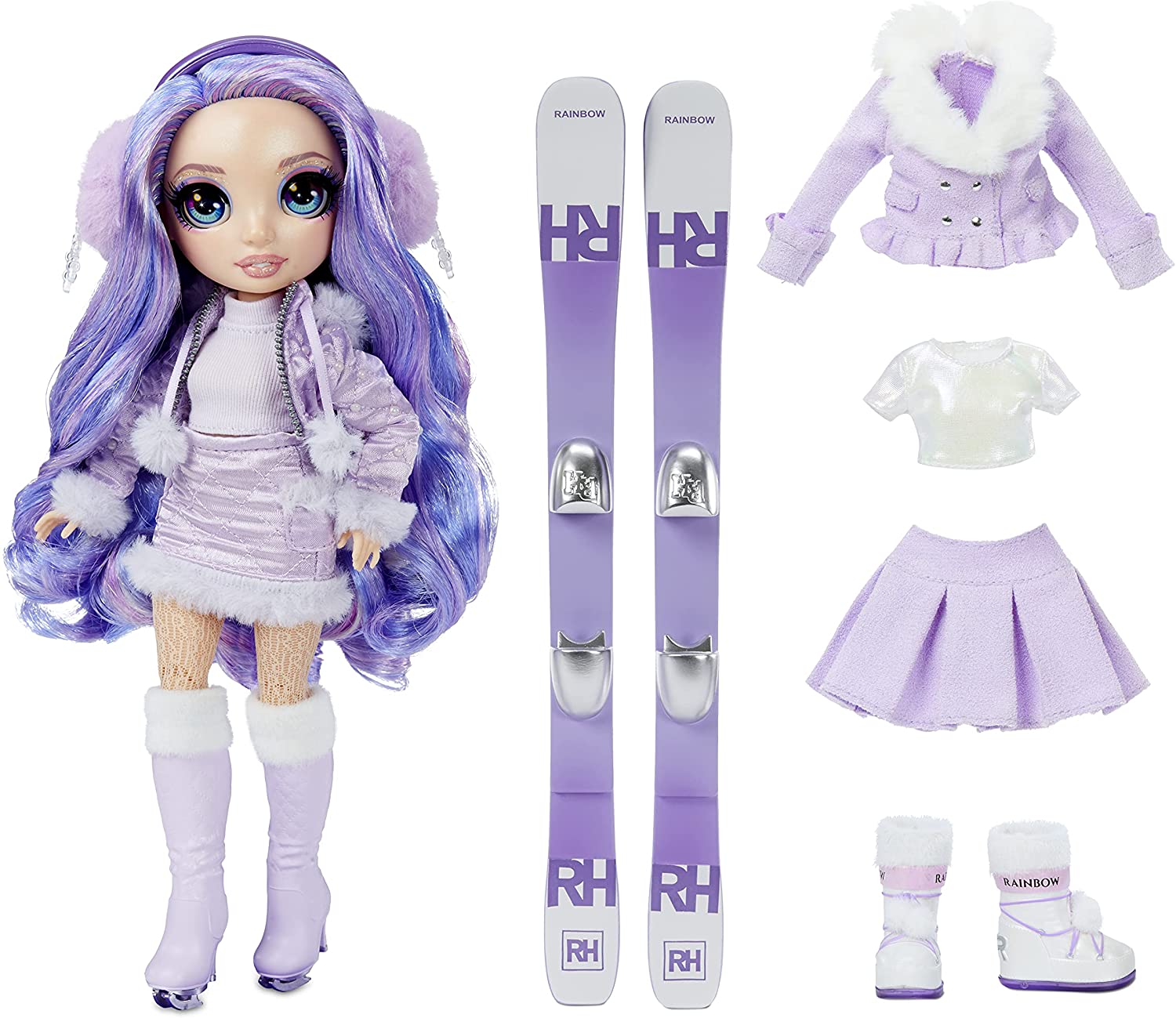 Rainbow High Winter Violet Willow – Fashion Doll for Kids Ages 6
