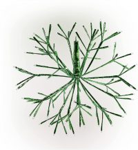 Alpine CRD100L-GN Christmas Snowflake Large Hanging Ornament with 96 LED, 16 Inch Tall, Green