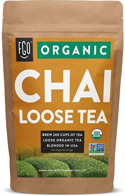 FGO Organic Chai Loose Leaf Tea, Brew 200 Cups