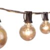 Brightown Outdoor String Lights Edison Glass Bulbs for Backyard Porch, Black, 25ft