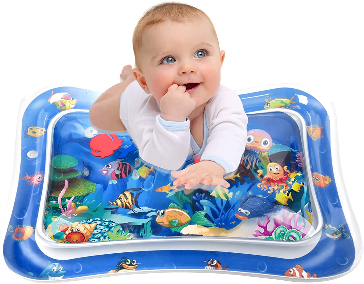 Splashin'kids Inflatable Tummy Time Premium Water Mat Infants and Toddlers Is