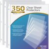 KTRIO Sheet Protectors 8.5 x 11 inch, Plastic Sleeves for Binders, 350 Pack