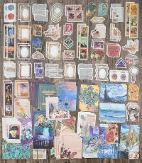 Knaid Vintage Scrapbook Paper Pack (200 Pieces) for Art Journaling Bullet Junk Journal (Artistic)
