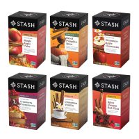 Stash Tea Fall for Autumn 6 Flavor Tea Sampler, 6 Boxes With 20 Tea Bags Each (120 Tea Bags Total)