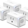 TP-Link Smart Home Wi-Fi Outlet, No Hub Required, Remote Control, 4-Pack, White