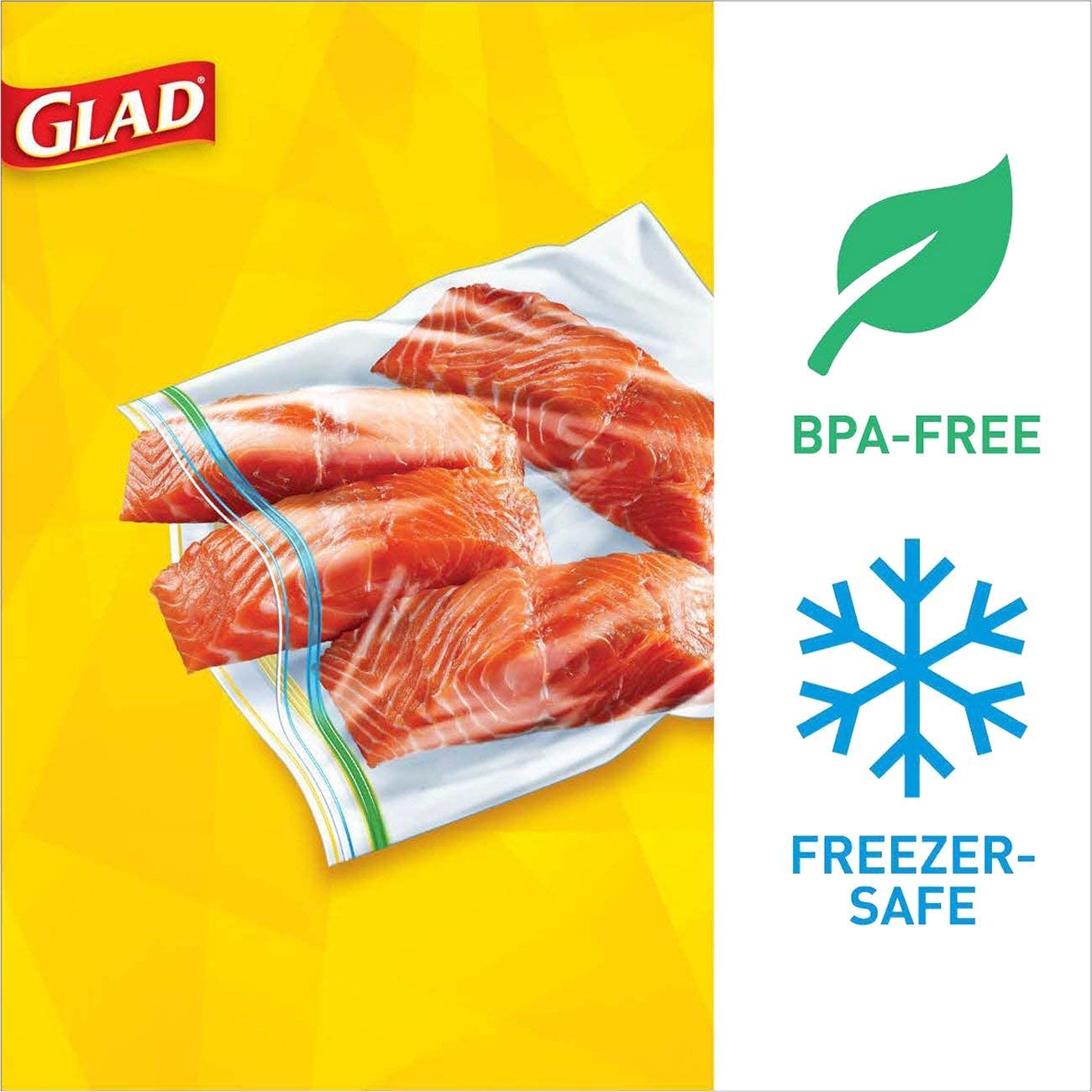Glad Trash & Food Storage Zipper Food Storage Freezer Bags