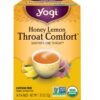 Yogi Tea Honey Lemon Throat Comfort, 6 Pack, Soothes the Throat, 96 Tea Bags