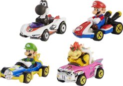 Hot Wheels Mario Kart Vehicle 4-Pack, Mario Kart Bundle