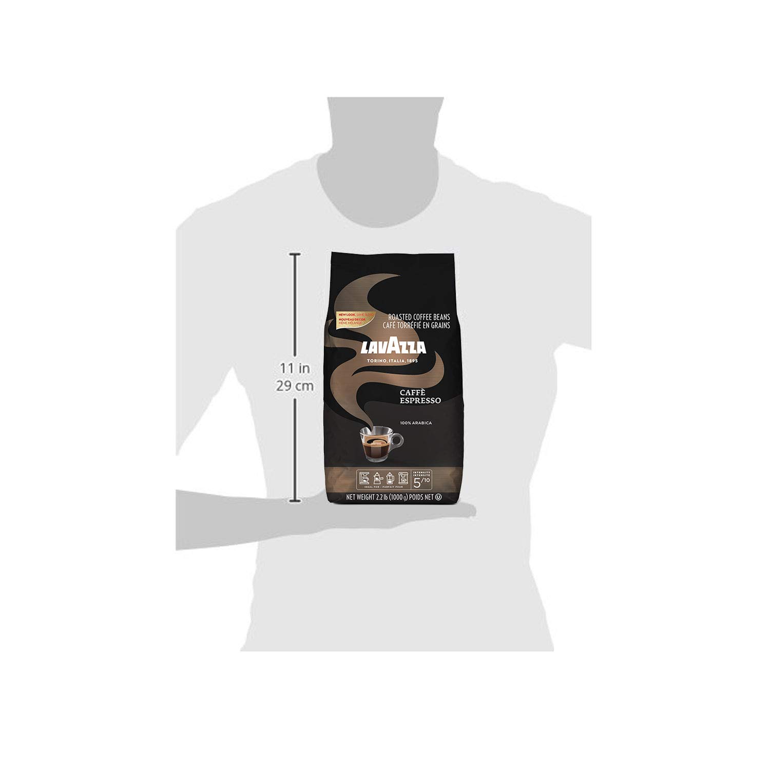 Lavazza Caffe Espresso Italiano Whole Bean Coffee Blend, Medium Roast,  2.2-Pound Bag (Pack of 2)