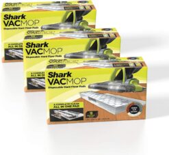 Shark VM200P12 VACMOP Cordless Hard Floor Vacuum Mop+12 Dispos Pad 12oz  Solution 622356582346