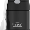 THERMOS FUNTAINER 10 Ounce Stainless Steel Vacuum Insulated Kids Food, Black