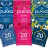 Pukka Herbs Relaxation Tea Bundle, Love, Night Time and Chamomile, 60 Sachets