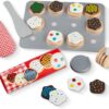 Melissa & Doug Slice and Bake Wooden Cookie Play Food Set