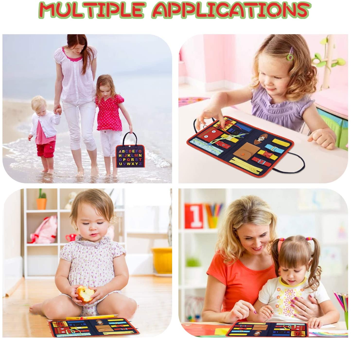 Busy Board for Toddlers Age 1 - 6, Montessori Early Education Activity  Toddler Toys
