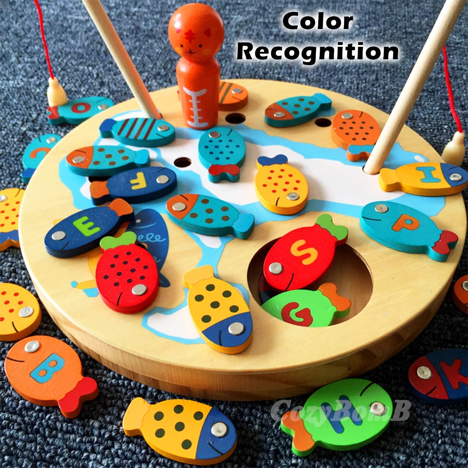 Magnetic Wooden Fishing Game Toy Educational Board Games with Magnet Poles,  Hobbies & Toys, Toys & Games on Carousell