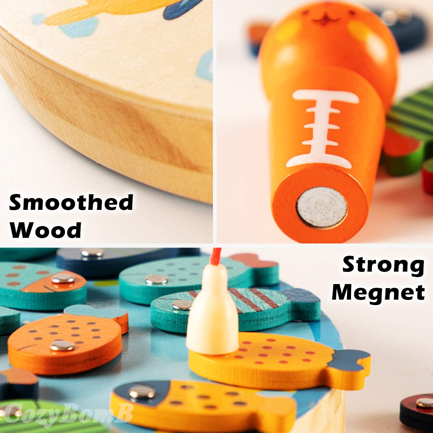 Wooden Magnetic Fishing Game, Hobbies & Toys, Toys & Games on Carousell