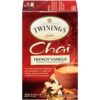 Twinings of London French Vanilla Black Chai Tea, 20 Count, Pack of 6