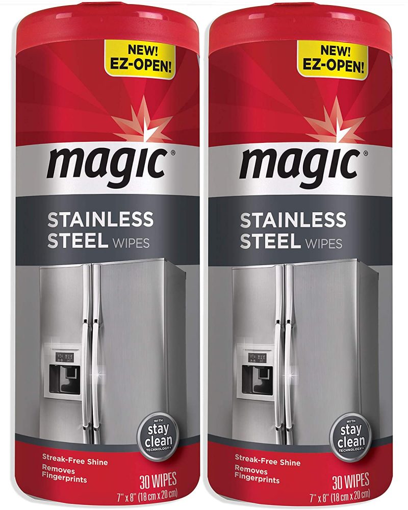 Magic Stainless Steel Wipes, Removes Fingerprints - 30 Count (2 Pack)