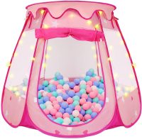 ZUOSEN Pop Up Princess Tent with Star Lights, Toys for 1,2,3 Year Old Girl Birthday Gifts, Easy to Fold and Carry Kids Play Tent with Portable Bag,Suitable for Kids Ball Pit Girls Toys Indoor Outdoor