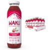 Waku, Unsweetened Raspberry Rose, Herbal Iced Tea, 12 Pack, 10 oz Bottles