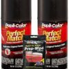 Dupli-Color Universal Black Metallic Exact-Match Automotive Paint (8 oz) Bundle with Prep Wipe Towelette (3 Items)