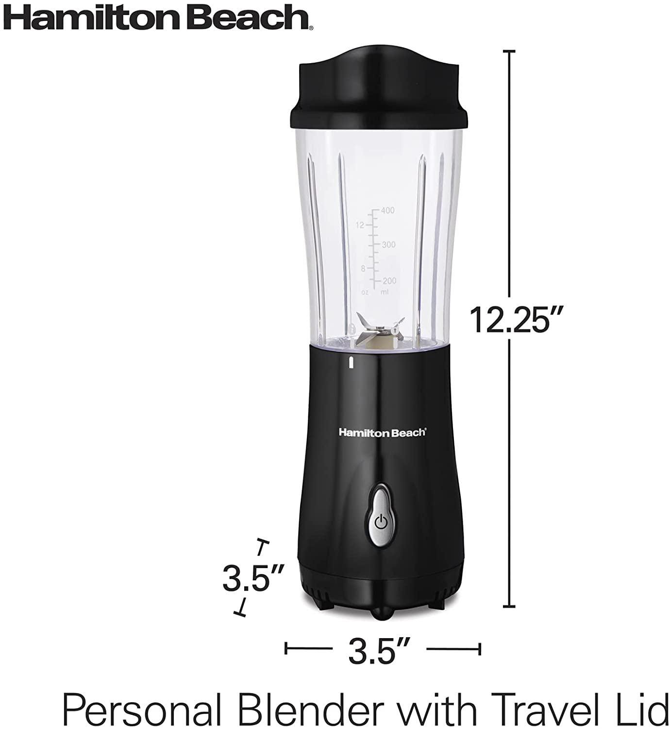 Hamilton Beach Personal Smoothie Blender With 14 Oz Travel Cup And