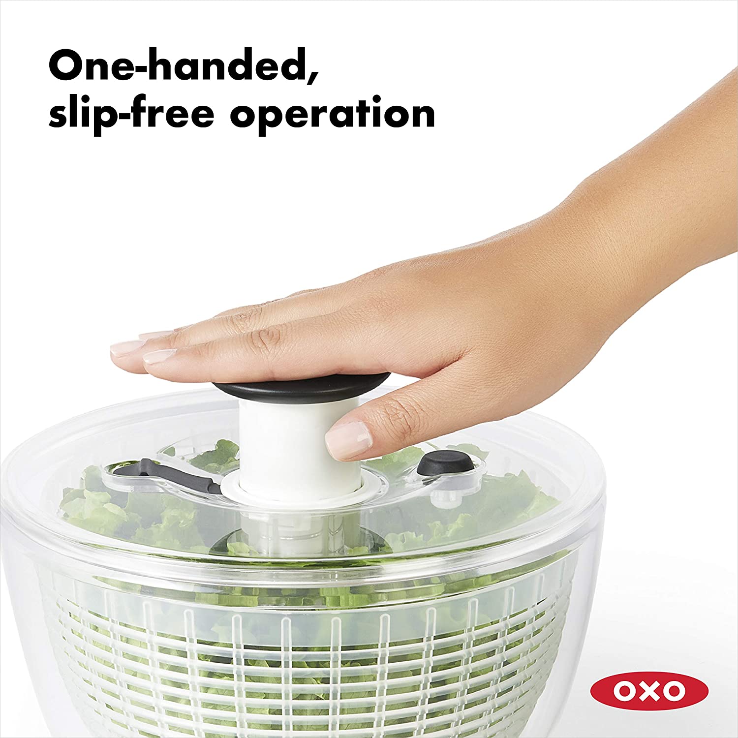 OXO Good Grips Glass Salad Spinner, Large/6.22 Quart, Clear: Home & Kitchen  