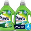 Purex Liquid Laundry Detergent, Natural Elements Linen & Lilies, 2X Concentrated, 2 Count