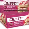 Quest Nutrition- High Protein, Low Carb, 12 Count White Chocolate Raspberry