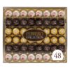 Ferrero Rocher Collection, Fine Hazelnut Milk Chocolates, 48 Count, Gift Box