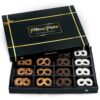 The Pretzel Plate Chocolate Covered Pretzels Gift Box- Vegan Gourmet Assorted Dark & White Chocolates Gift