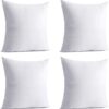 Calibrate Timing 4 Packs 18 x 18 Pillow Inserts, Hypoallergenic 18 inches Square Cushion Pillow Filler, Decorative Couch Pillows Stuffer