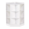 RiverRidge Home 6-Cubby, 3-Shelf Corner Cabinet in White