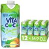 Vita Coco Coconut Water Naturally Hydrating Electrolyte Drink 16.9 Fl Oz (Pack of 12), 202.8 Fl Oz