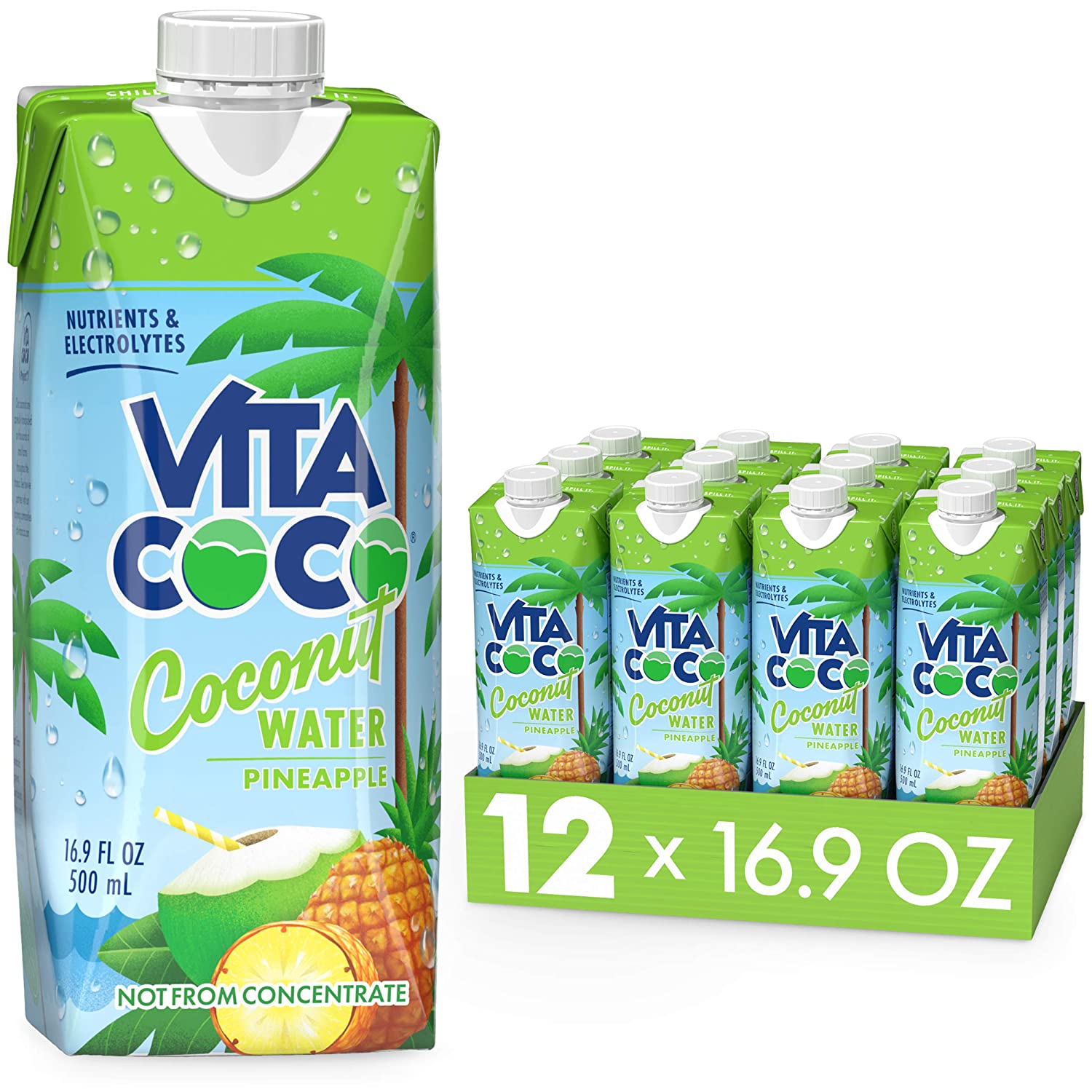 Bai Coconut Flavored Water, Molokai Coconut, Antioxidant Infused Drinks, 18  Fluid Ounce Bottles, (Pack of 12)