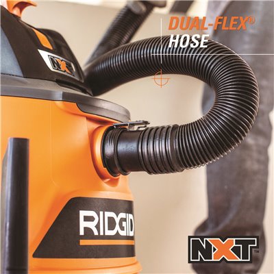 RIDGID HD1800B 16 Gal. 6.5-Peak HP NXT Wet/Dry Shop Vacuum, Fine Dust  Filter, Locking Hose, Accessories and Premium Car Cleaning Kit