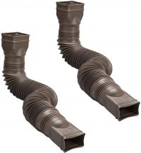 Amerimax 2-Pack Brown Flexible Downspout Extension Gutter Connector Rainwater Drainage