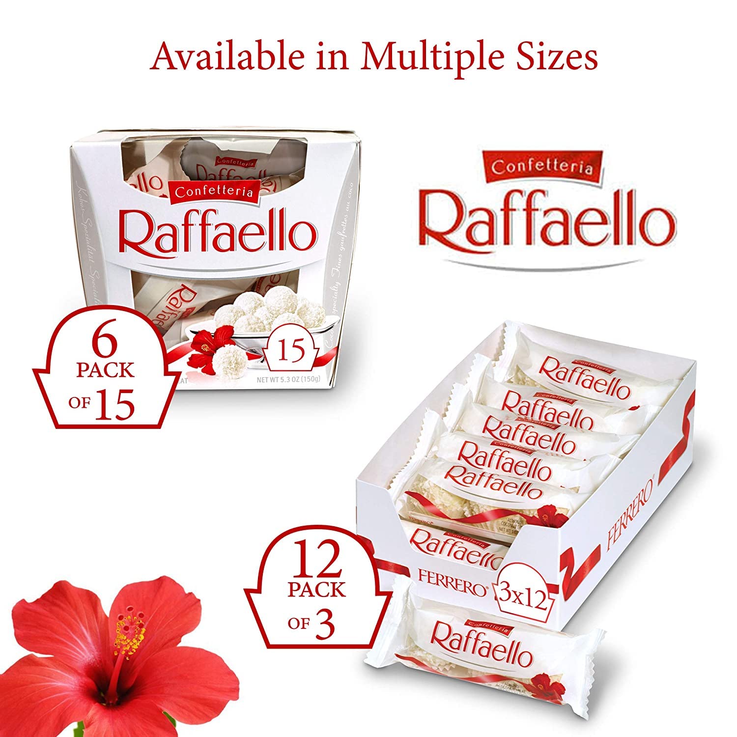 Ferrero Raffaello Almond Coconut Valentine's Day Candy, Coconut
