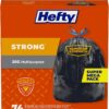 Hefty Strong Large Trash Bags, 30 Gallon, 74 Count
