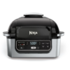 NINJA AG301 Foodi 5-in-1 Indoor Grill with 4 Qt. Air Fryer, Roast, Bake, Dehydrate and Cyclonic Grilling