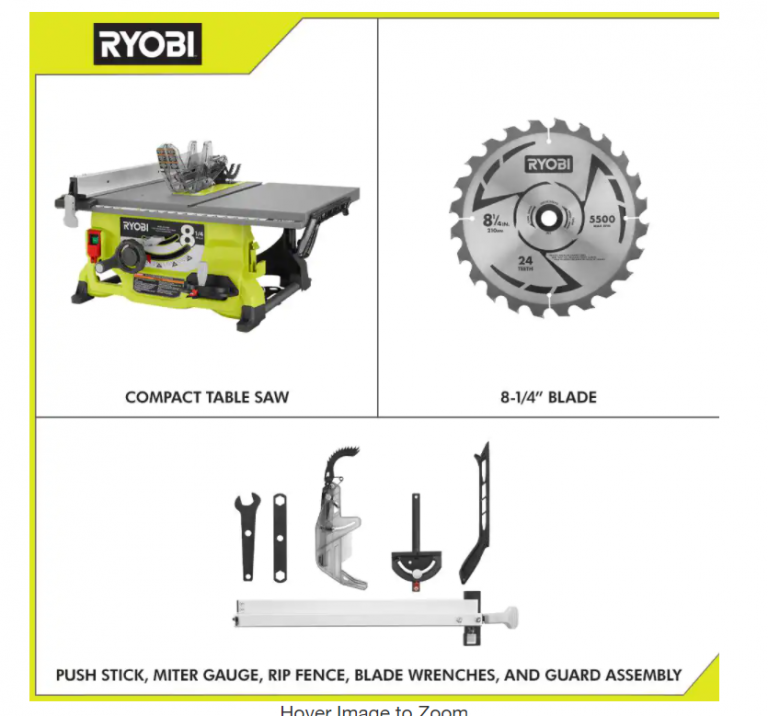 RYOBI RTS08 13 Amp 81/4 in. Table Saw