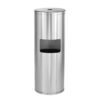 Stainless Steel Gym Disinfecting Wipes Dispenser with 7 Gal. Built-in Trash Can