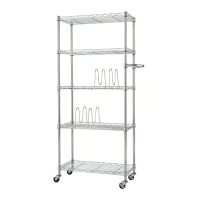 TRINITY 5-Shelf Steel Pantry Organizer with Shelf Dividers