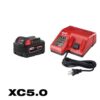 Milwaukee 48-59-1850 M18 18-Volt Lithium-Ion XC Starter Kit with One 5.0Ah Battery and Charger