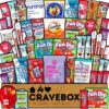 CRAVEBOX Snack Box Variety Pack Care Package (50 Count) Easter Gift Basket