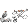 RIDGID R4113 15 Amp 10 in. Dual Miter Saw with LED Cut Line Indicator with Universal Mobile Miter Saw Stand