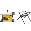 DEWALT DWE7485 15 Amp Corded 8-1/4 in. Compact Jobsite Tablesaw with Compact Table Saw DW7451 Stand