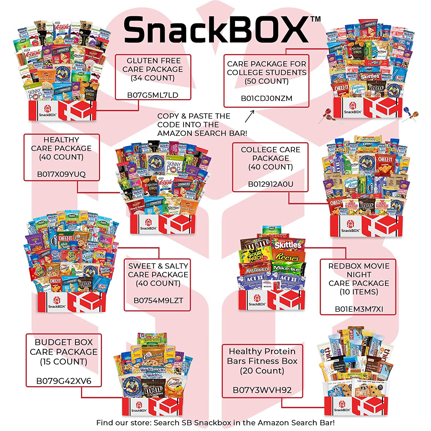 Care Package Snacks for College Students, Finals, Snack Packs, Office,  Easter